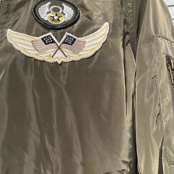 Aviation Bomber Jacket with Fur - Picture 4 of 7